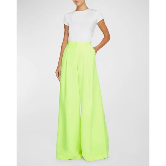 NEW L'Agence Caspian Neon Wide-Leg Pants Size 4